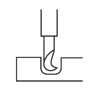 Comparison of reasonable corner radius vs. sharp corner design: sharp corners block the tool path; rounded corners allow smooth cutting Comparison of reasonable corner radius vs. sharp corner design: sharp corners block the tool path; rounded corners allow smooth cutting